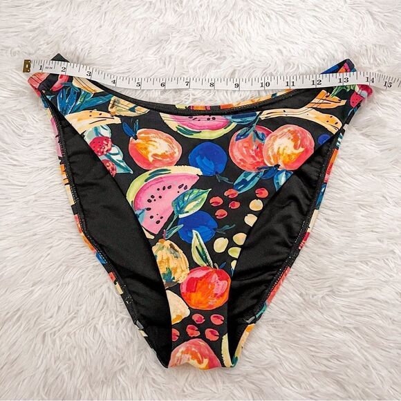Show Me Your Mumu Black Fruity Print Monterey Swim Bikini Bottoms SZ S NWOT - Picture 7 of 9